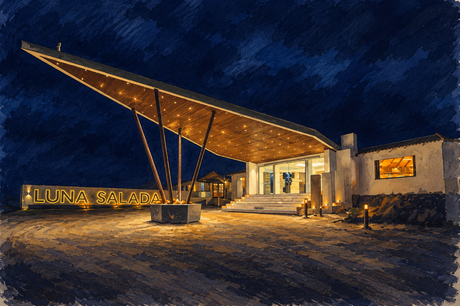 AI illustration based on a real photograph of this hotel; details may differ.